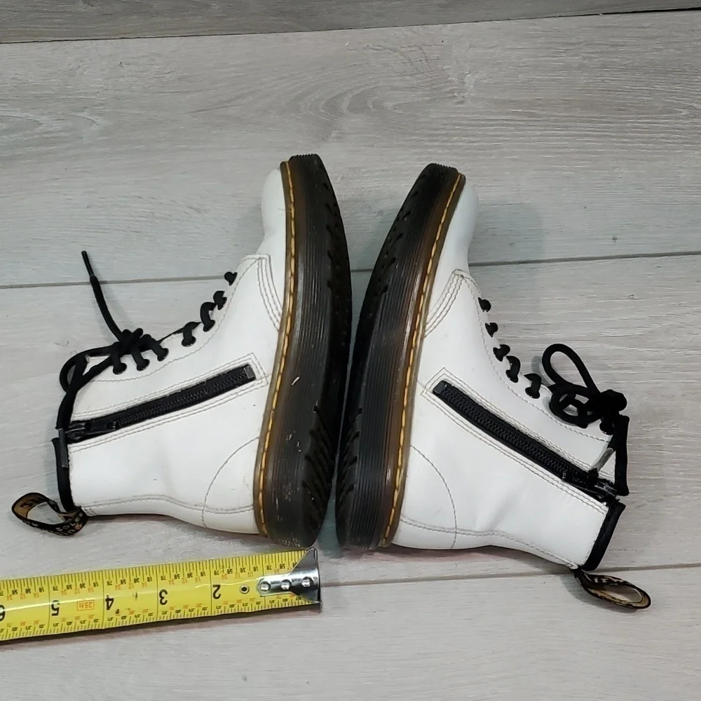Doc Dr.Martens Zaval J Kids Ankle Leather Lace Up Boots shoes sz US12